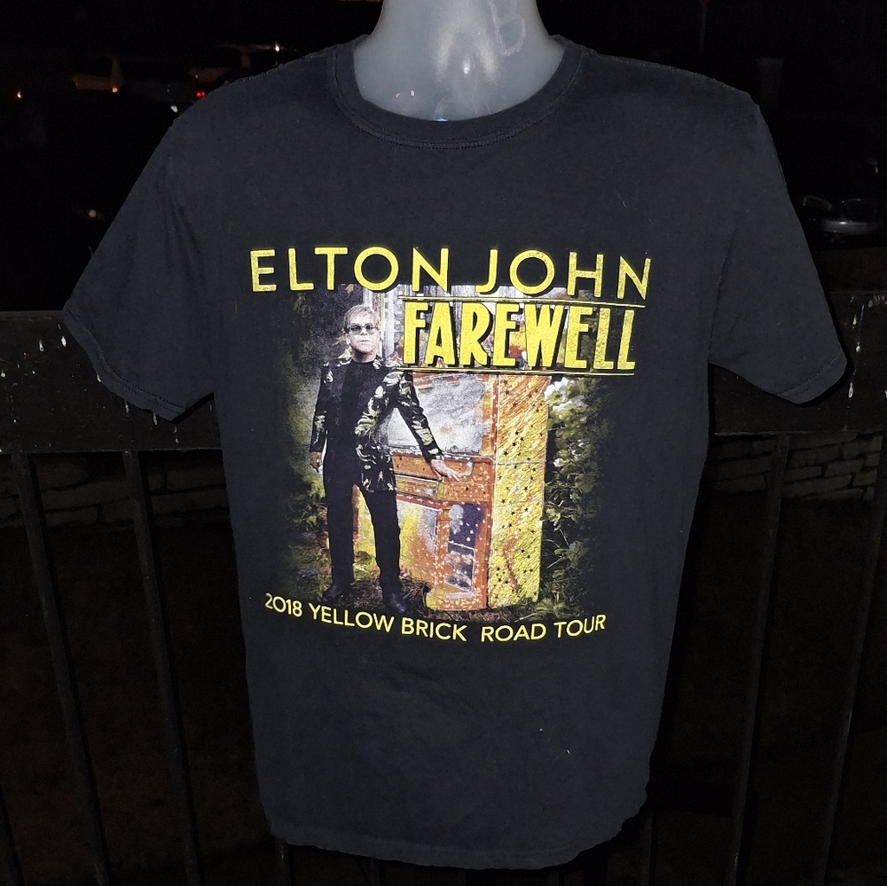 Vintage ELTON JOHN Farewell Band T Shirt Size Large